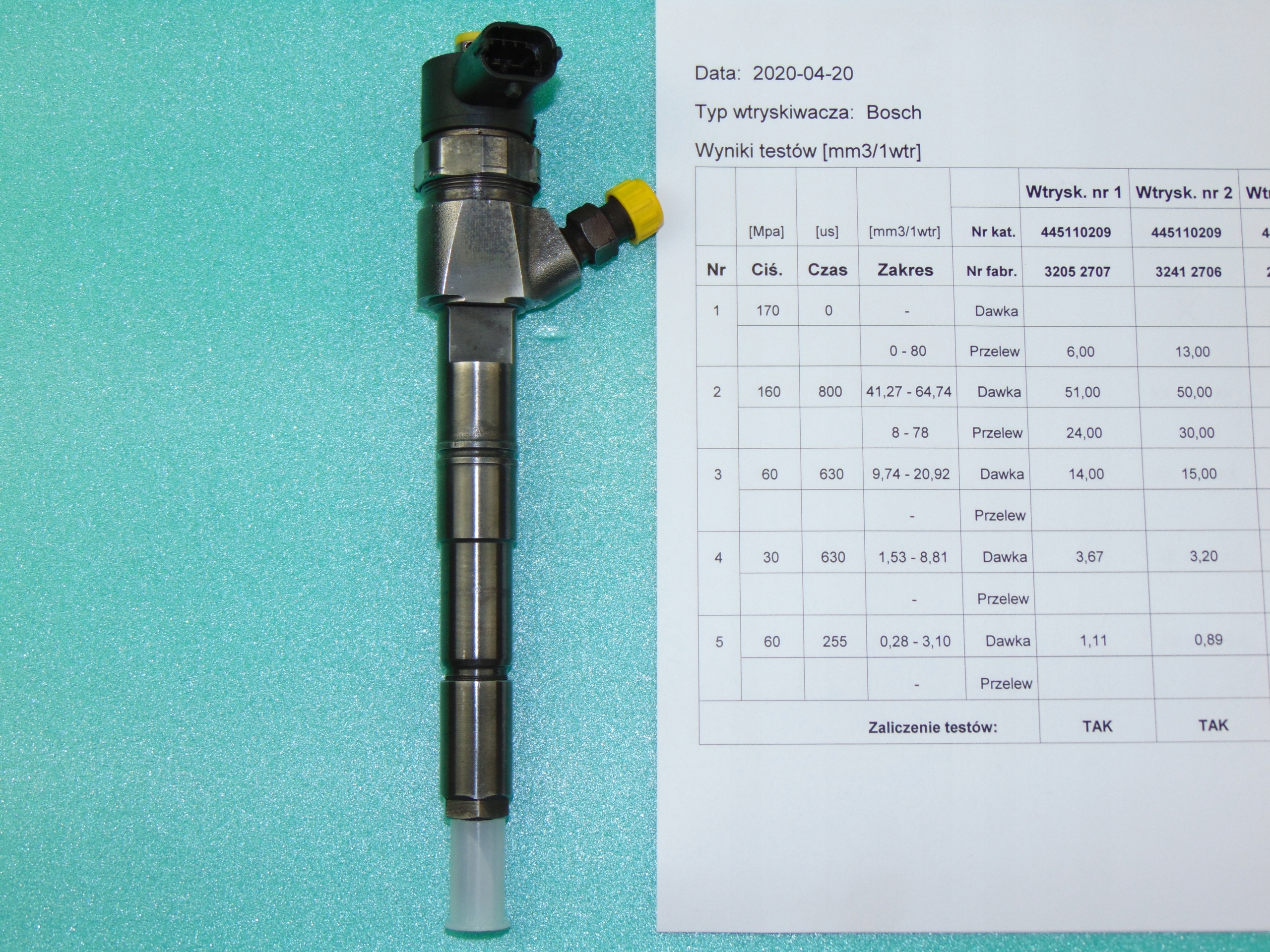 Wtryski Opel Insignia 2,0CDTI 0445110327 Igła!! Sprawdzone!!! Gwarancja!!!