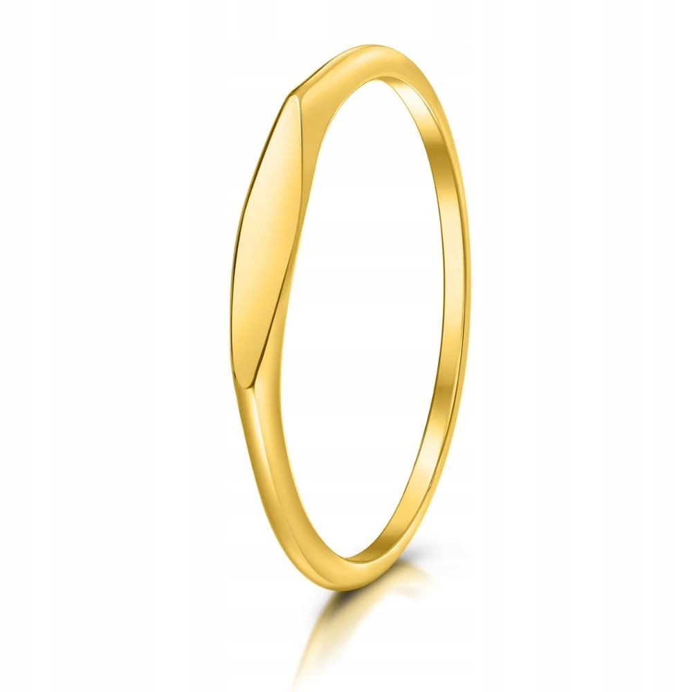 Zlatý Prstýnek 585 Jednoduchý Minimalistický Klasický Pečeťový Prsten Vel. 14