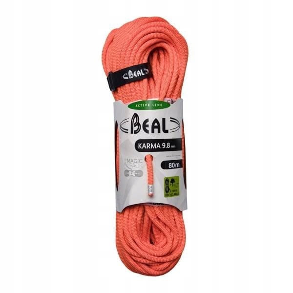 Beal Dynamické lano Karma 9,8 mm Oranžové 80 m