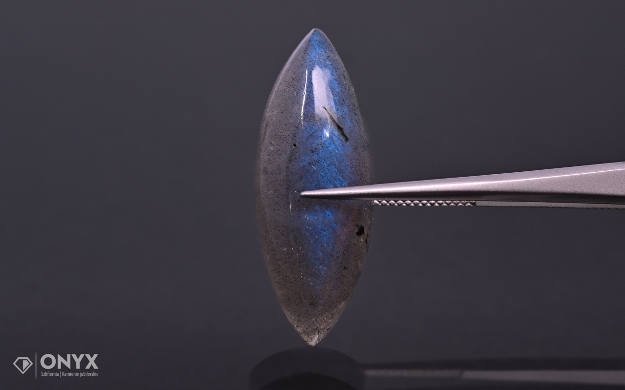 Labradorit kabošon markýza 33,5x12,5 mm