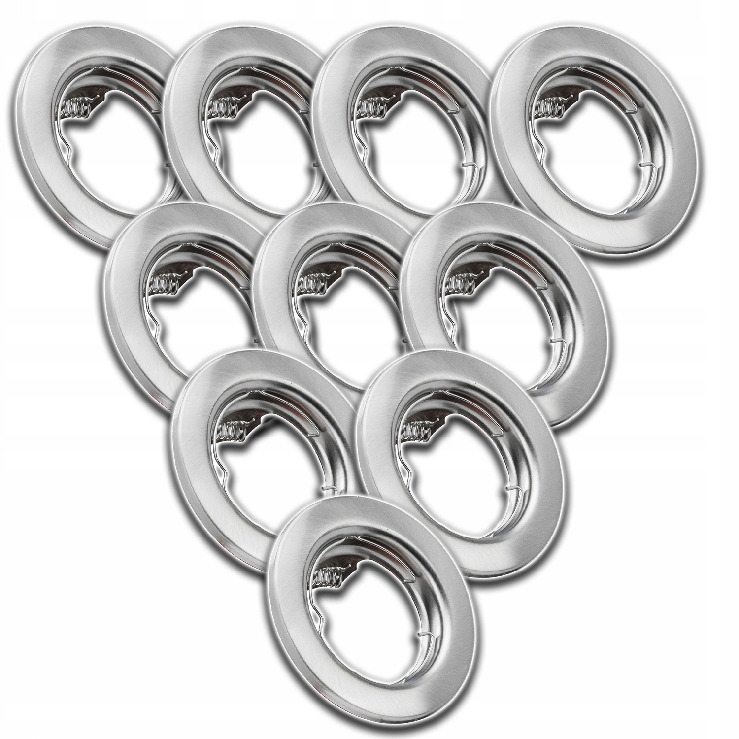 10xHLINÍKOVÉ Stropní Svítidlo Halogen Kruhové Očko Na Strop Satén