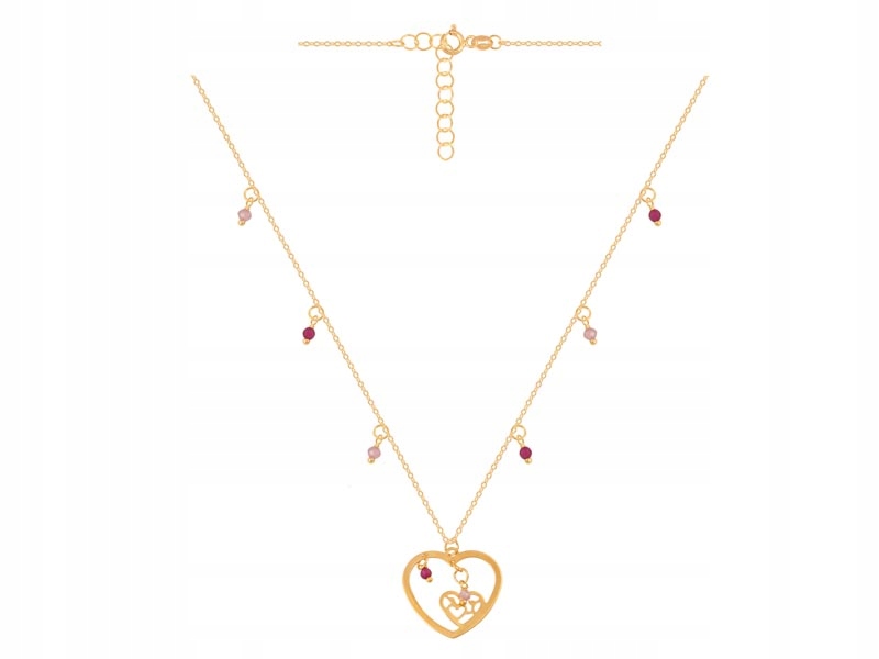 Zlatý náhrdelník 585 zirkony kuličky na řetízku dámský módní vzor 14k