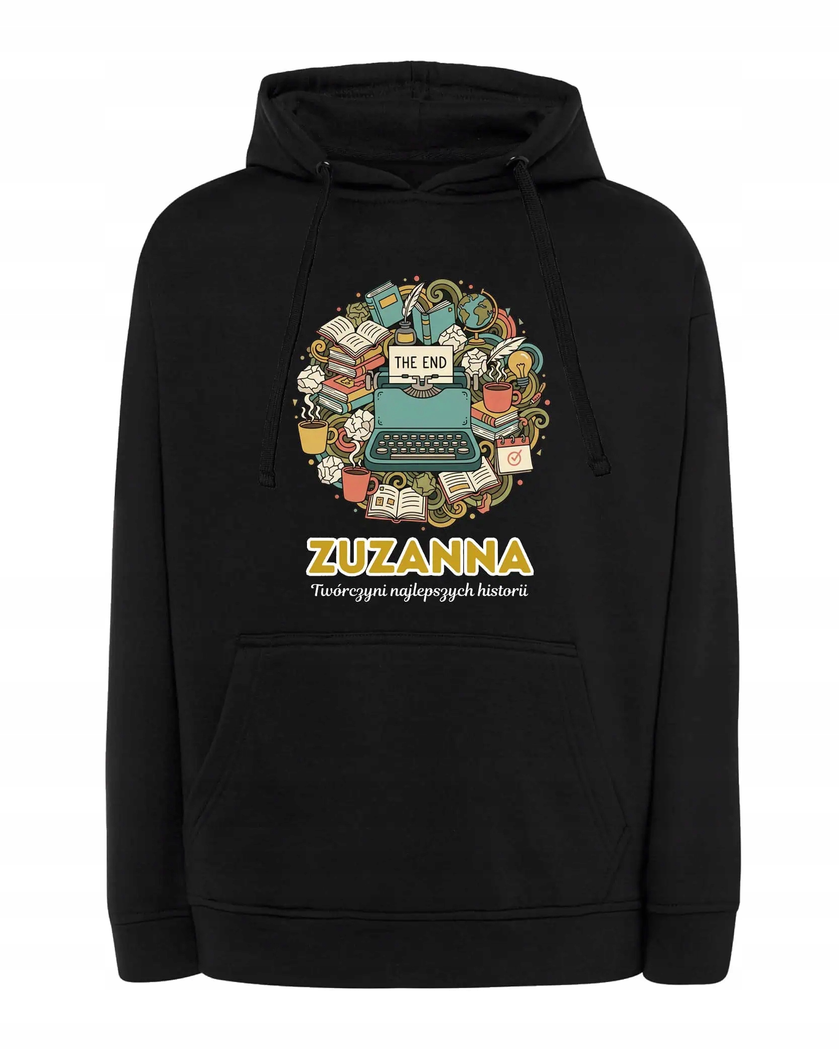 Mikina s kapucí Personalizovaná ilustrační mikina Černá XL