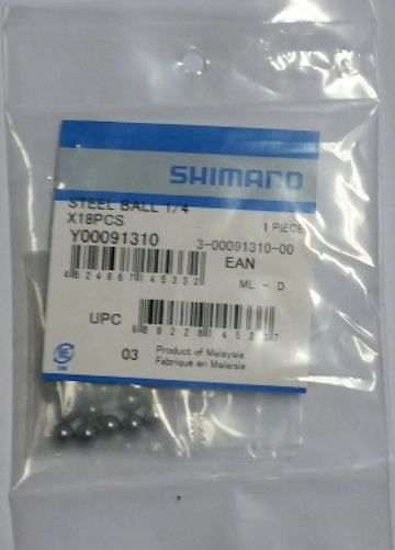 

Kulki Shimano piasty 1/4'' 18 szt tył folia