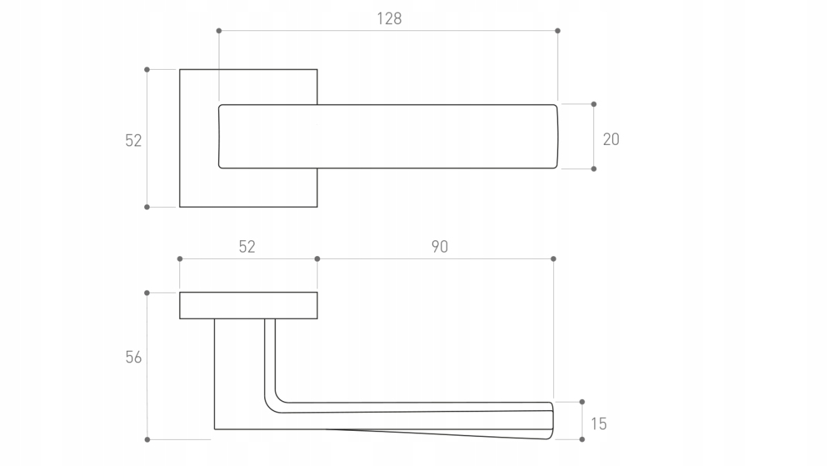 KLAMKA DRZWIOWA IBIZA - KOLOR GRAFIT Marka Metal-Bud