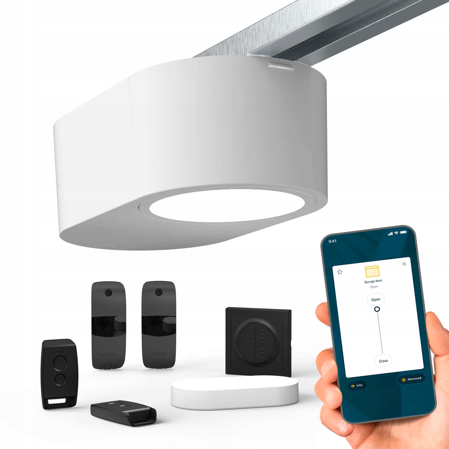 Pohon pre garážové brány Somfy Serenia 1100 Io 1246362 Pásek Connect WiFi