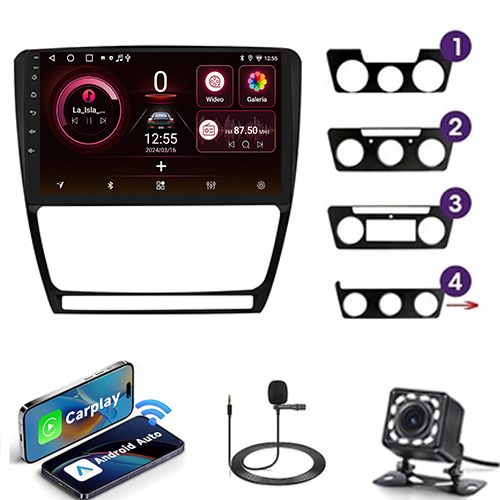 RADIO GPS ANDROID SKODA OCTAVIA 2 2004-2013 WIFI USB CARPLAY 2GB 64GB