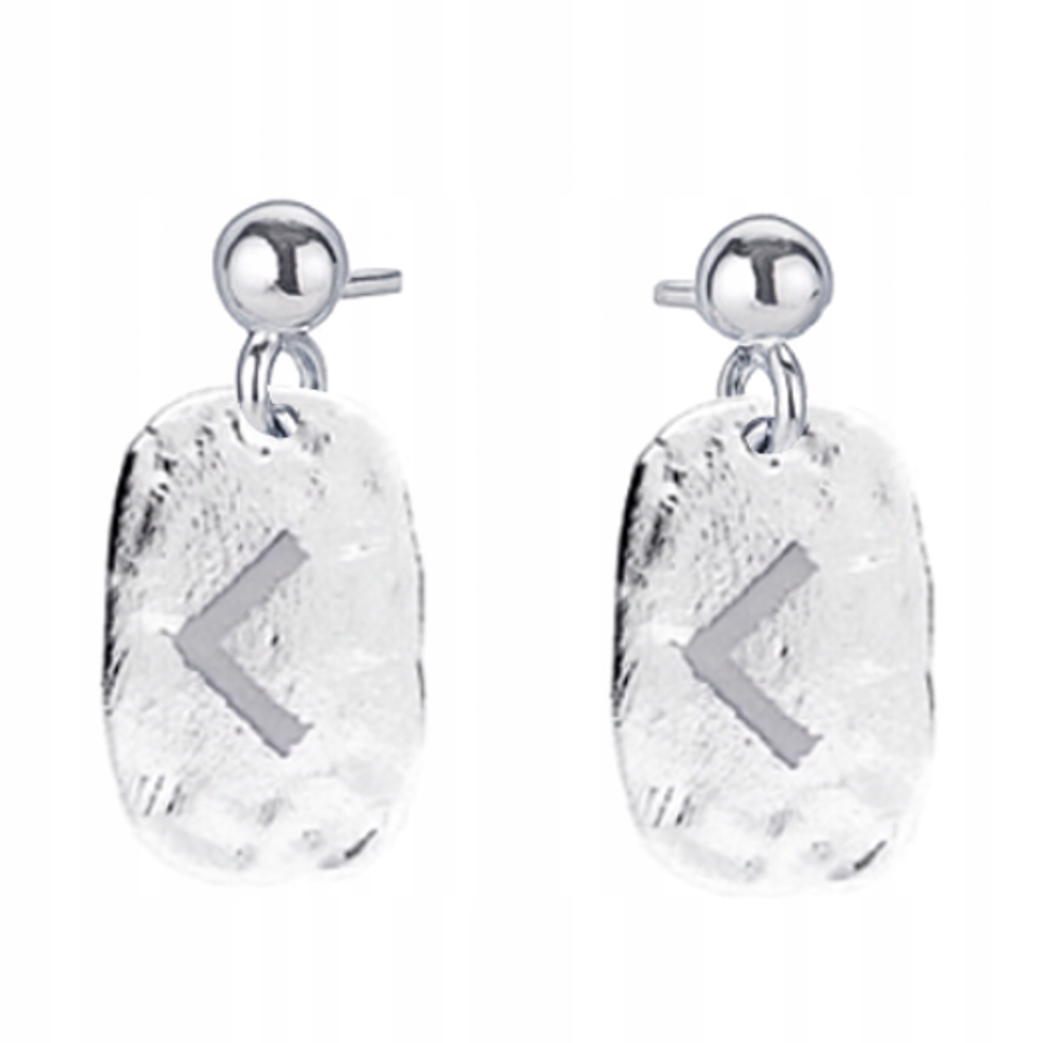 Runa Kenaz Wiking Stříbrné náušnice na tyčinkách stříbro 925