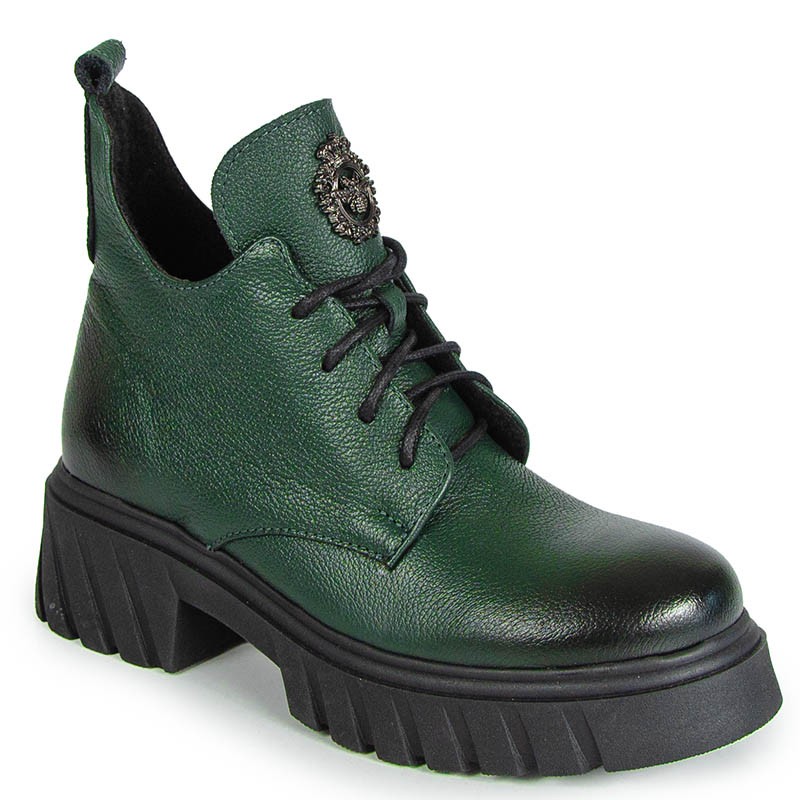 Lemar 60541 Zelené Kotníkové Boty S Ozdobou 40