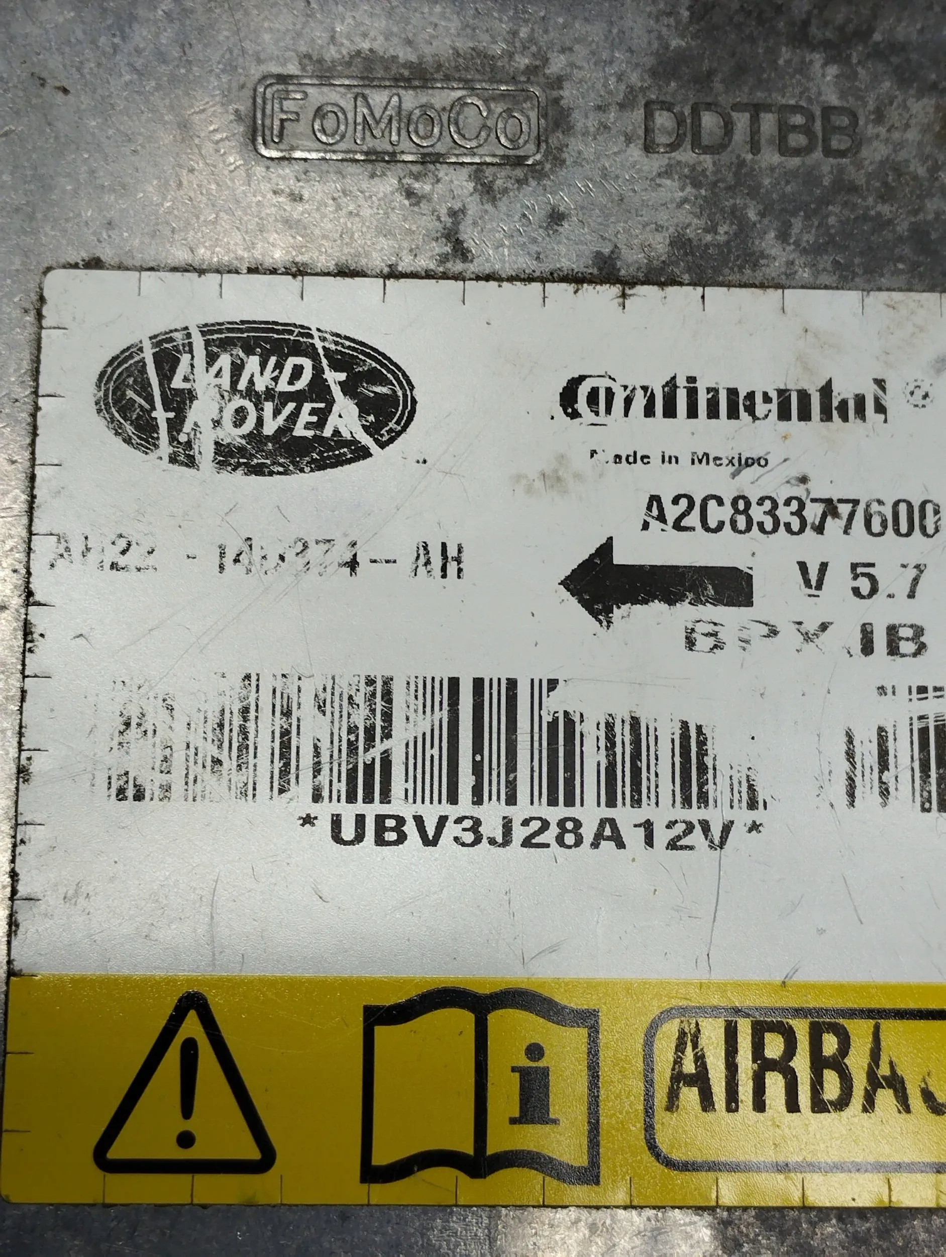 Land Rover Range Rover Sport L320 SENSOR modulo airbag A2C83377600