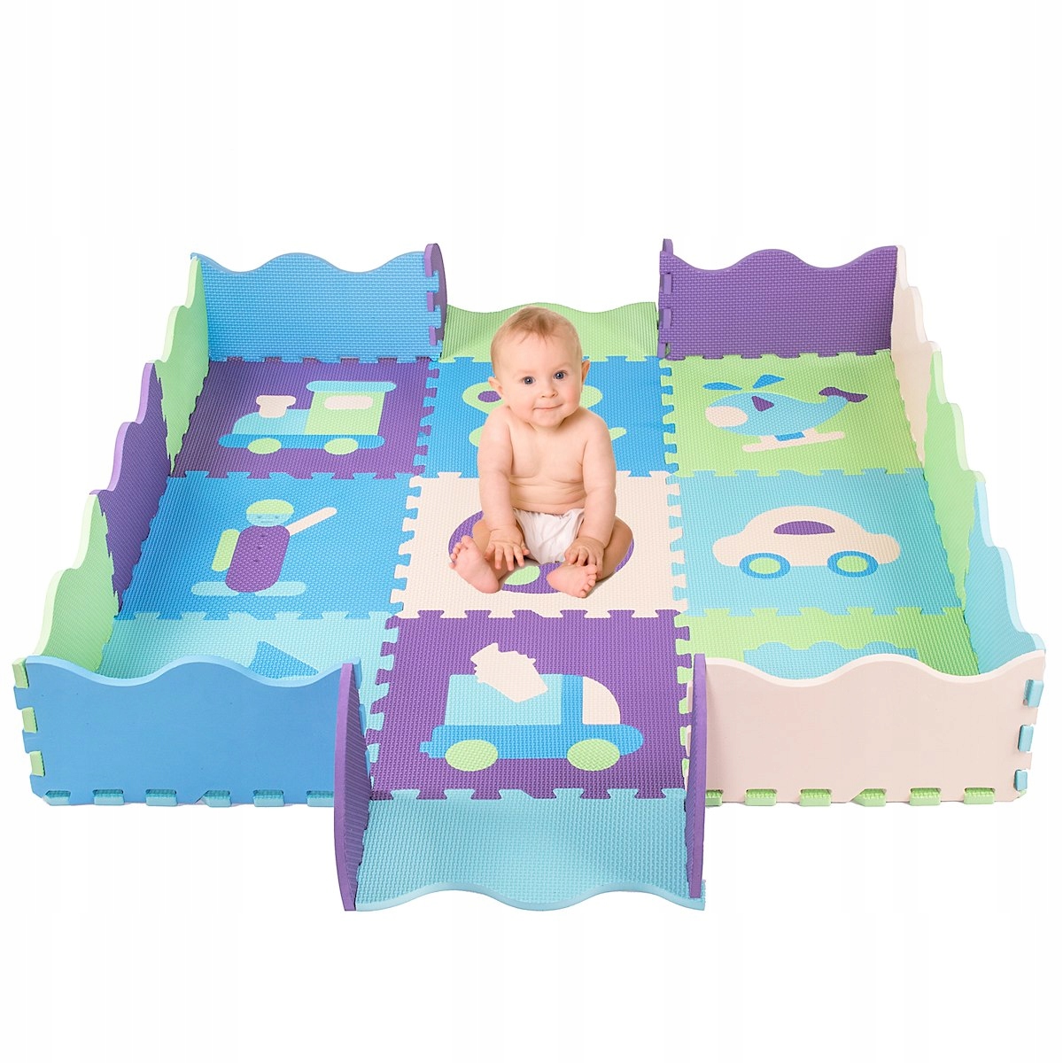 

Puzzle Duże Piankowe Mata Piankowa 77 El 90x90cm