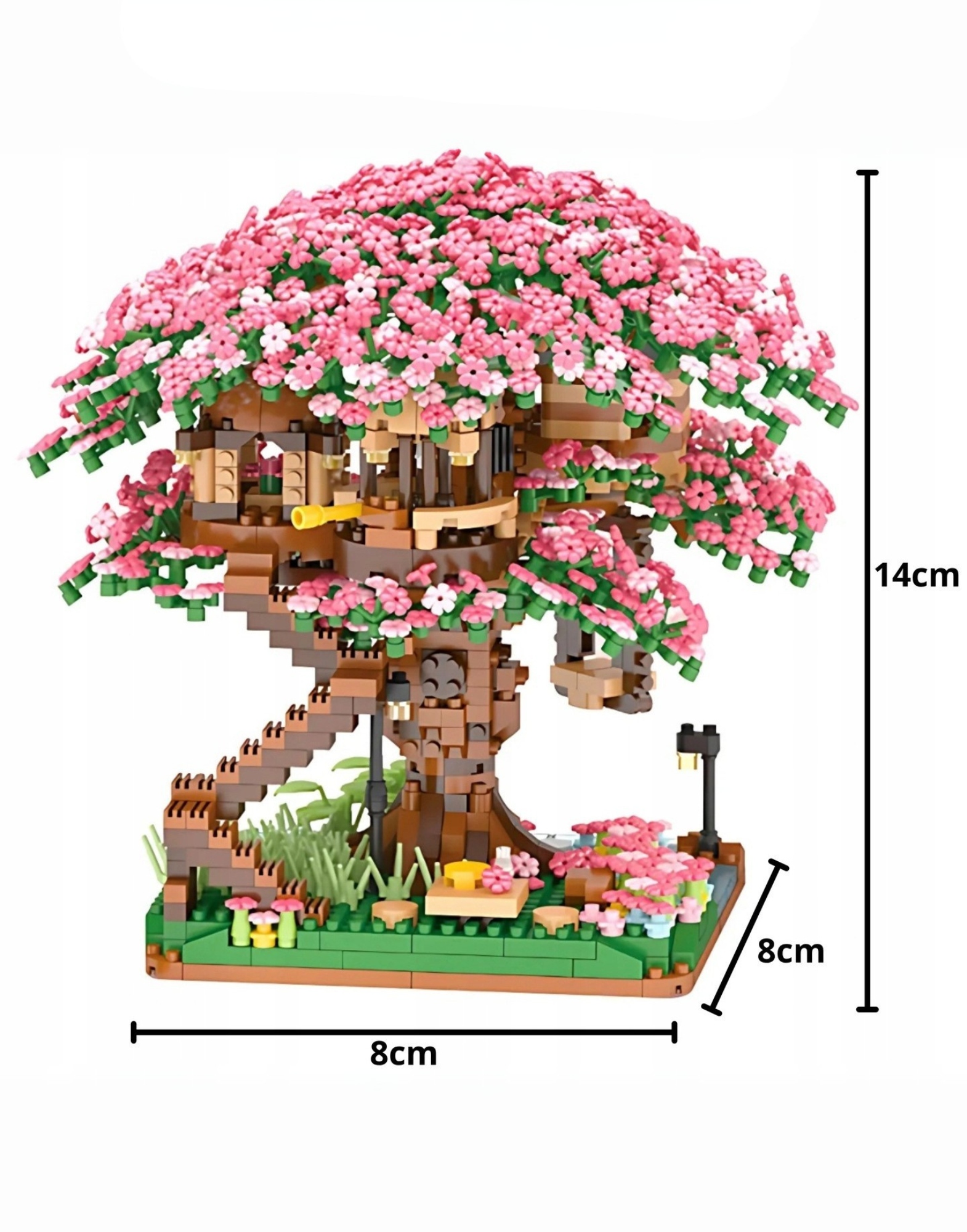 Klocki konstrukcyjne drzewko sakura z domkiem 2007 el. RegMag