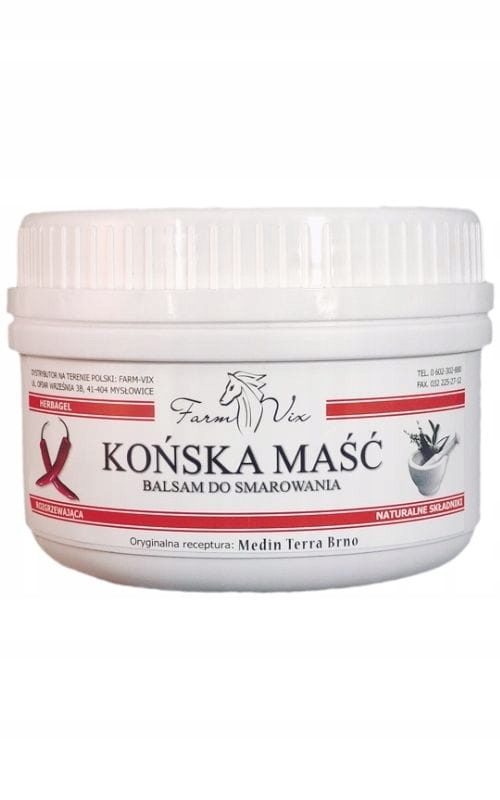 

Końska maść rozgrzewająca 350g, Farm-Vix
