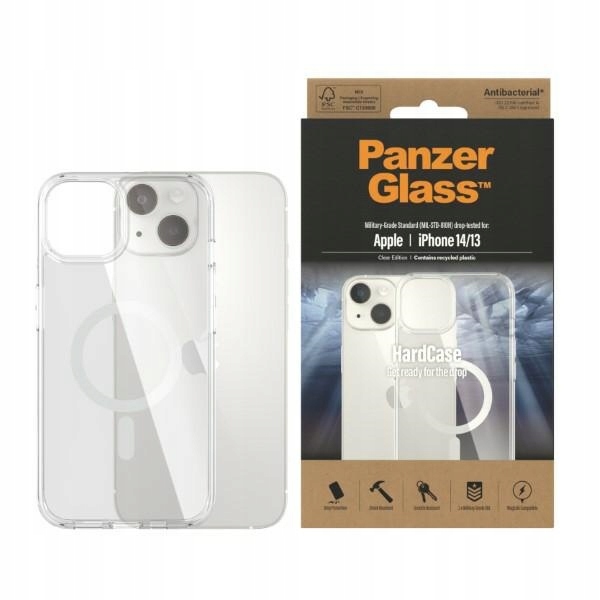 Pouzdro pro iPhone 14 PanzerGlass MagSafe Military Grade Průhledné