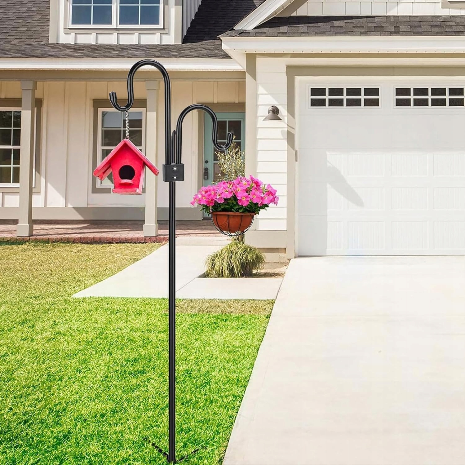 WIESZAK WBIJANY NA KWIATY KWIETNIK STOJAK PODWÓJNY METALOWY 234cm DO OGRODU Kod producenta WIESZAK WBIJANY NA KWIATY KWIETNIK STOJAK 234