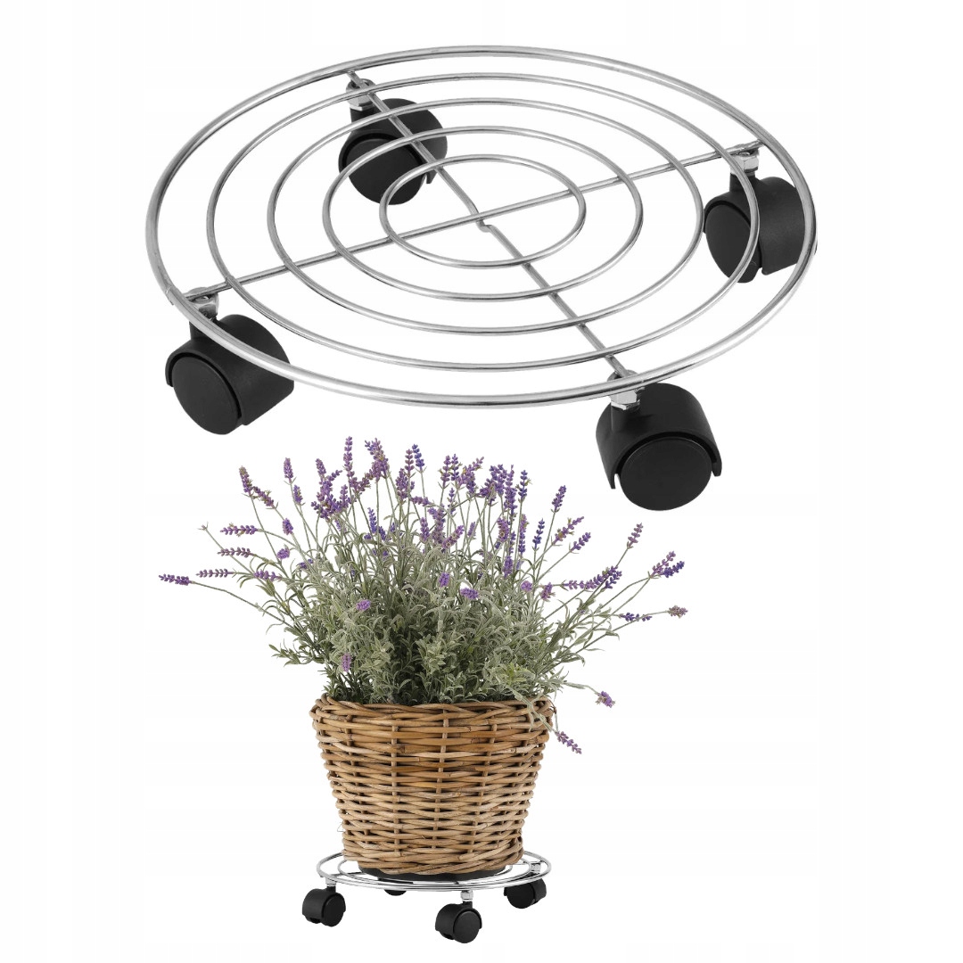 Platforma podstawka pod doniczki na kółkach 30cm metalowa Materiał wykonania metal