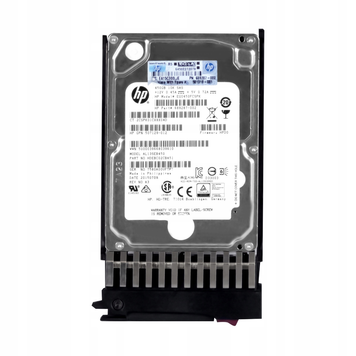 Hp 689287-002 450GB 10K 64MB SAS-2 2,5'' EG0450FCSPK