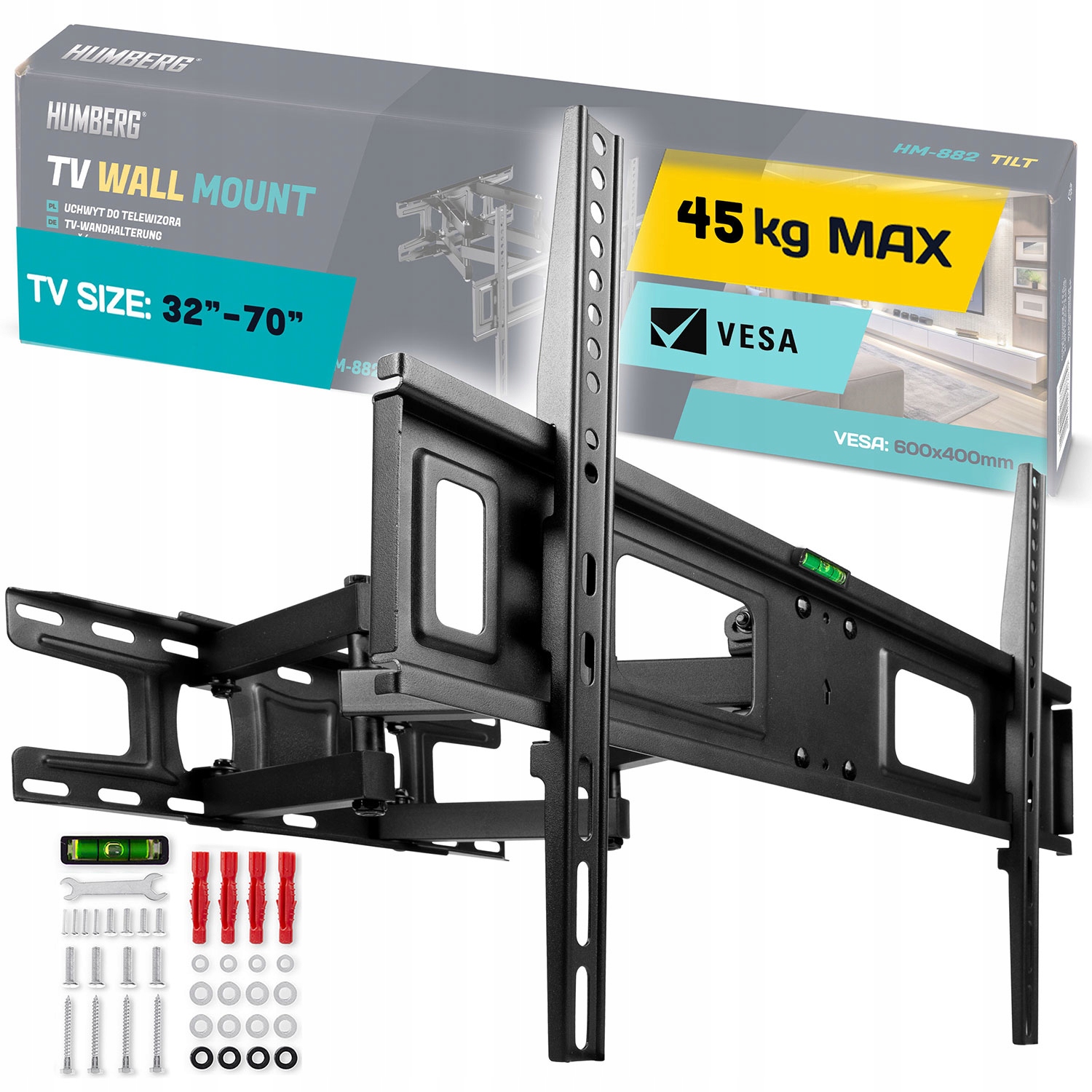 Držák Na Zeď, Věšák, Pevná Podpěra Pro Tv 32-70 Palců, 45 Kg