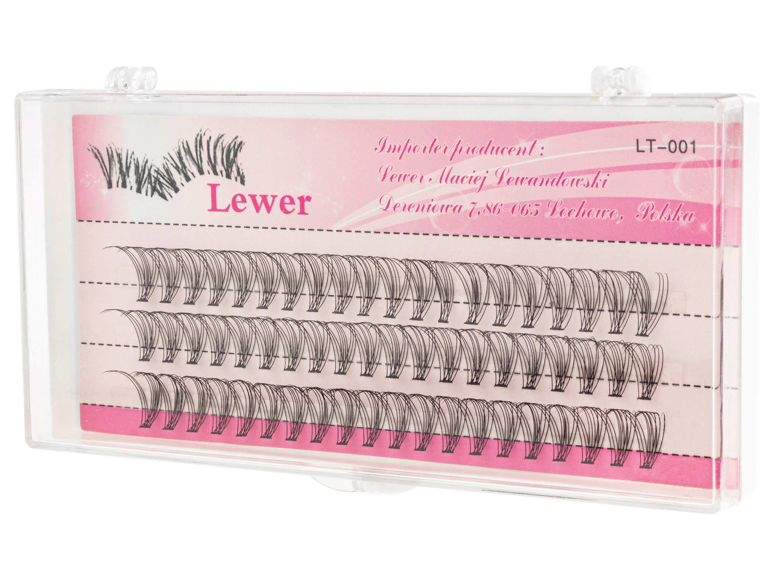 RZĘSY LEWER KĘPKI RZĘS JEDWABNE NATURALNE 11mm Marka Lewer