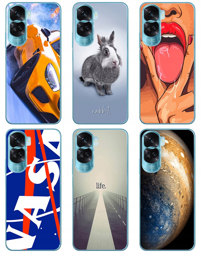ETUI PLECKI FOTO Case OBUDOWA Pokrowiec WZORY SZKŁO do Honor 90 Lite 5G Motyw przewodni zwierzęta
