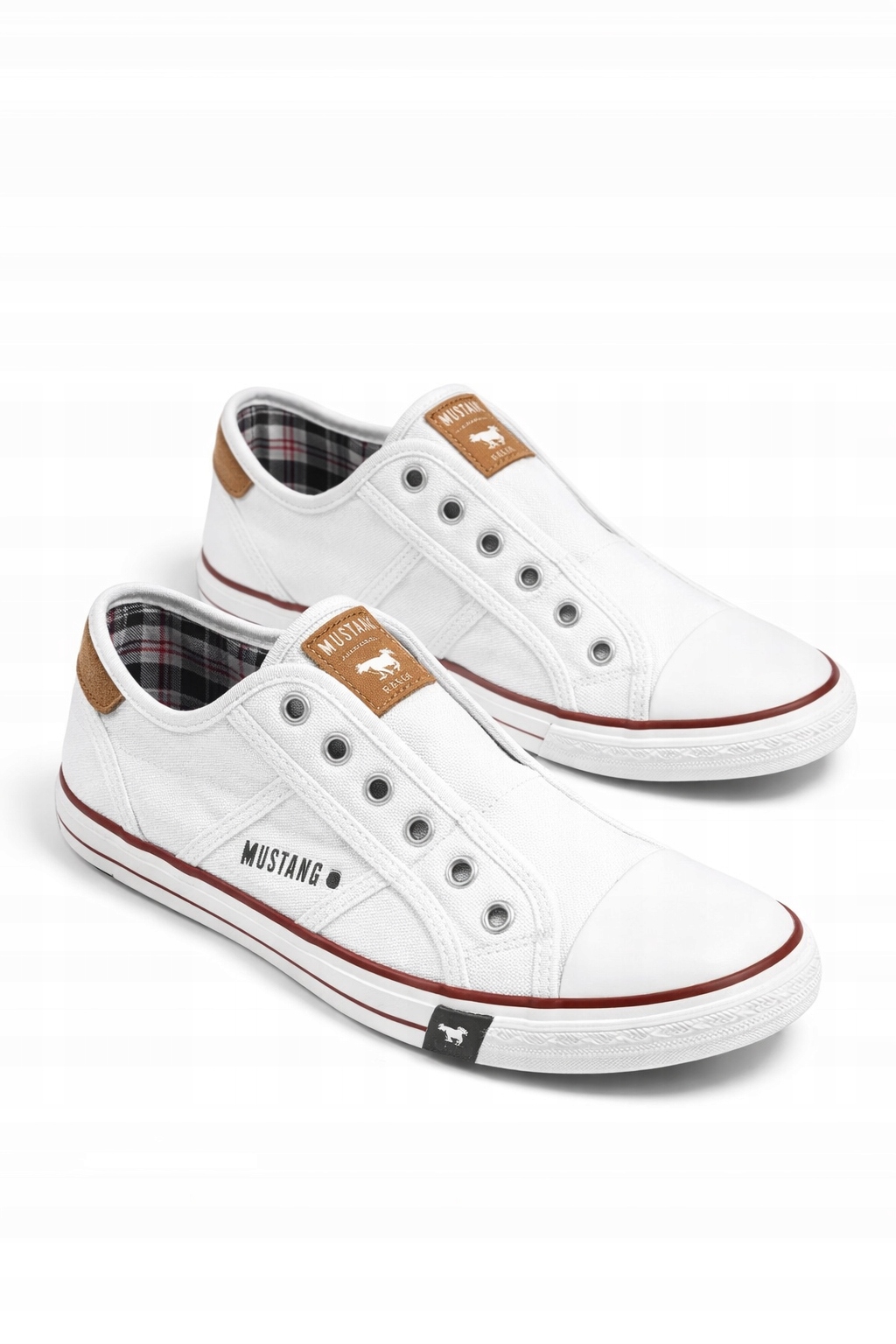 Mustang Bílé Pánské Tenisky S Ekokoženými Detaily 43 I3C