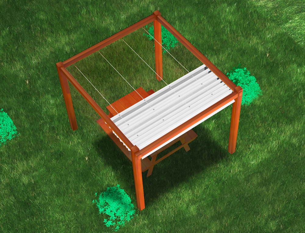 ZESTAW DO MONTAŻU ROLET RZYMSKICH POZIOMYCH W METALU DUŻY Producent Sun Shade