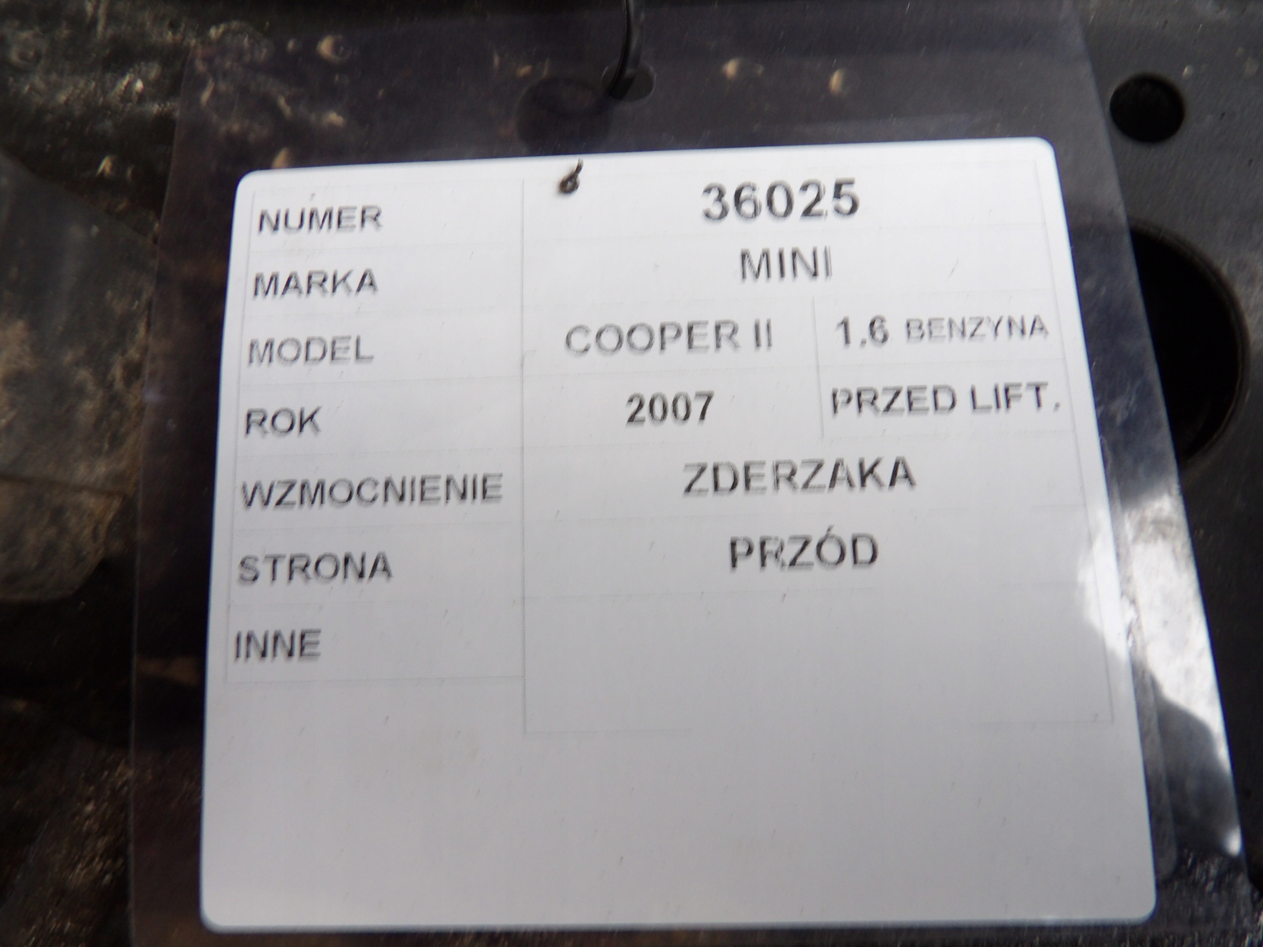 Mini Cooper II Traversa Paraurti Anteriore 1,6B