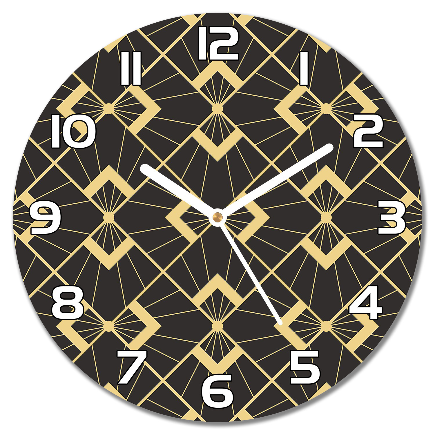 

Zegar na szkle do salonu Nowoczesny wzór f30 cm