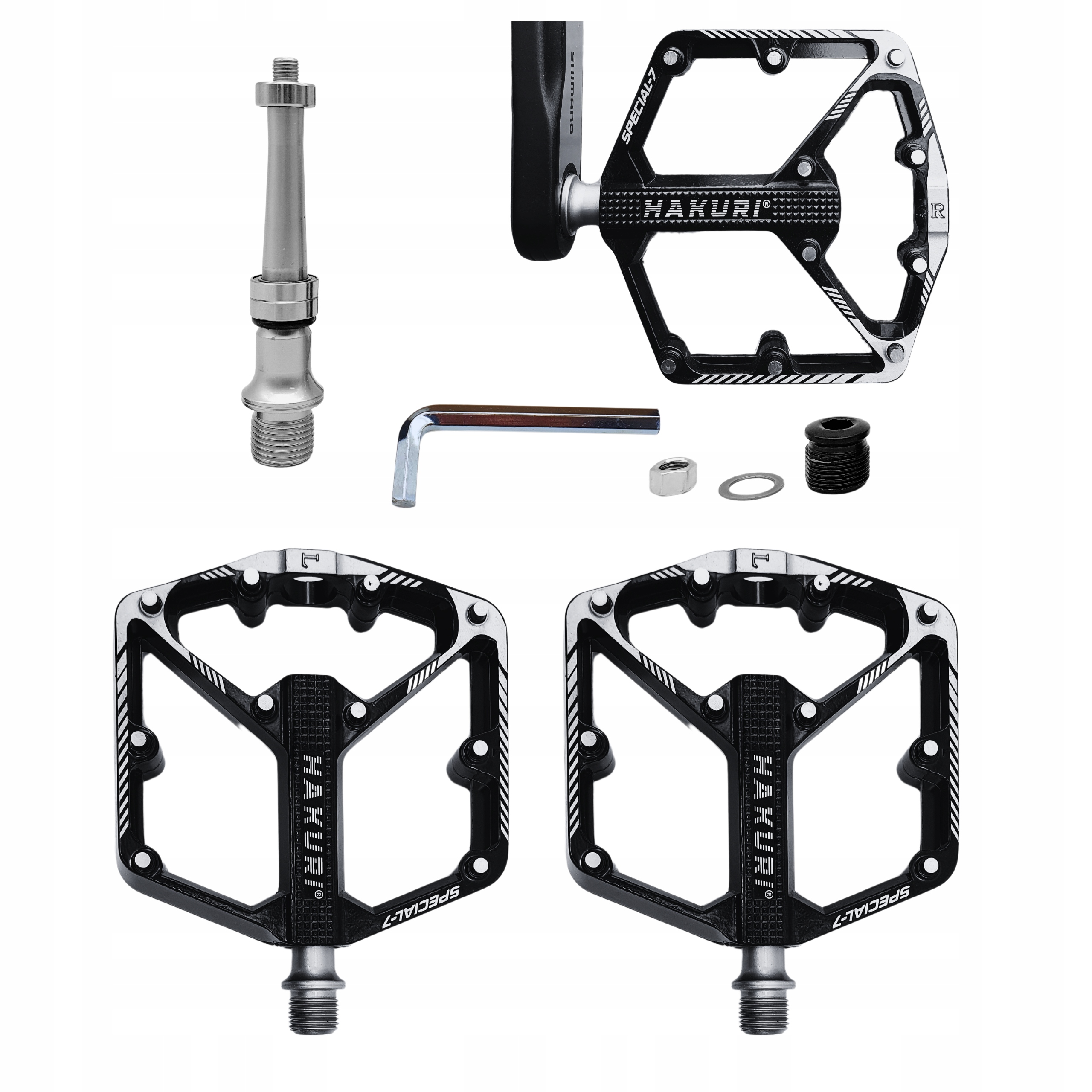 Aluminiové Platformové pedály 3 Ložiska Strojní lehké cyklistické Mtb Dh