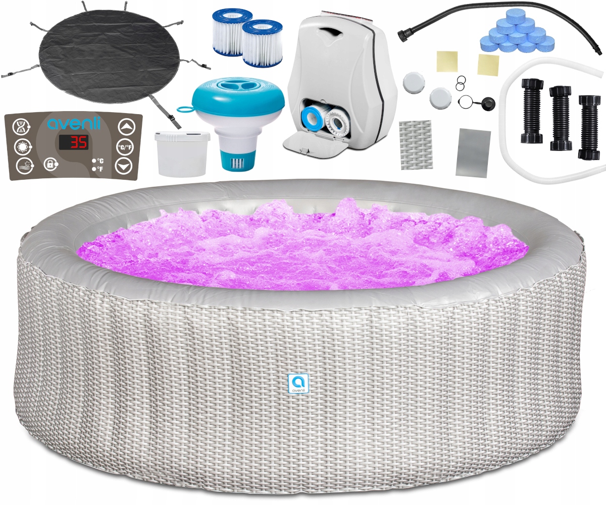 DMUCHANE SPA BASEN OGRODOWY AVENLI 6 OSÓB HYDROMASAŻ + POKRYWA