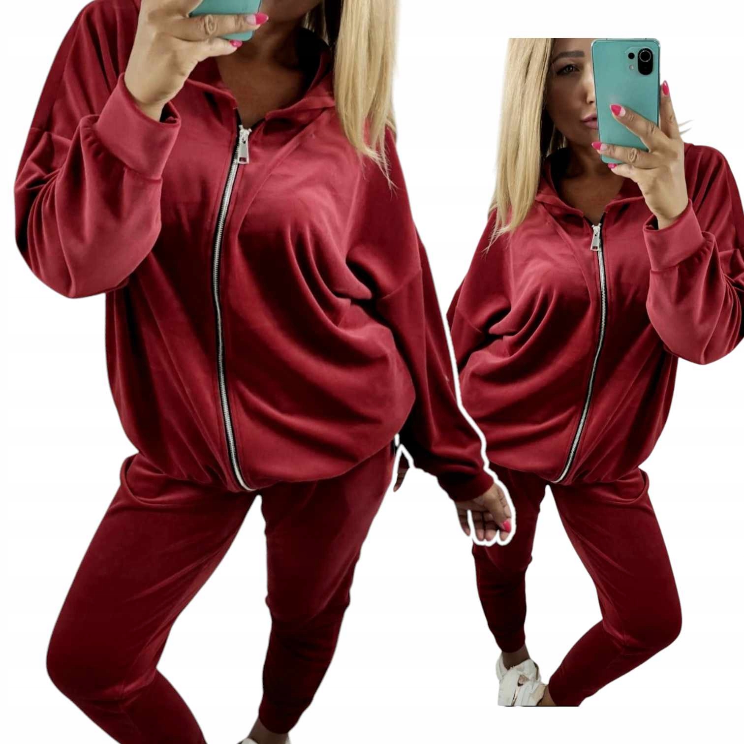 Teplákovka Dámský Velurový 50 52 5xl 6xl Rozepínací bordo pohodlný obepínající hi