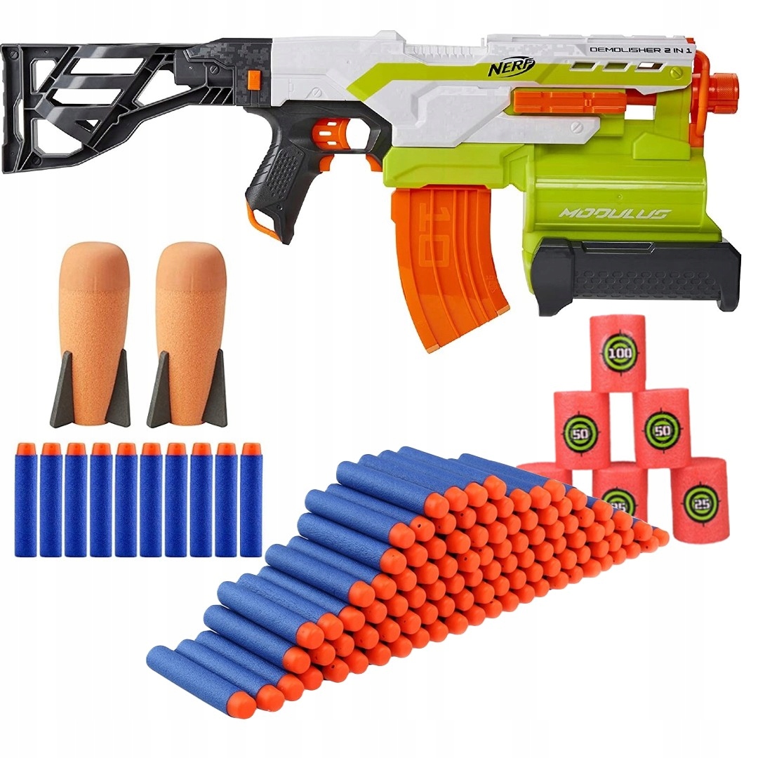 NERF AUTOMAT DEMOLISHER+RAKIETY+CELE+60 STRZAŁEK