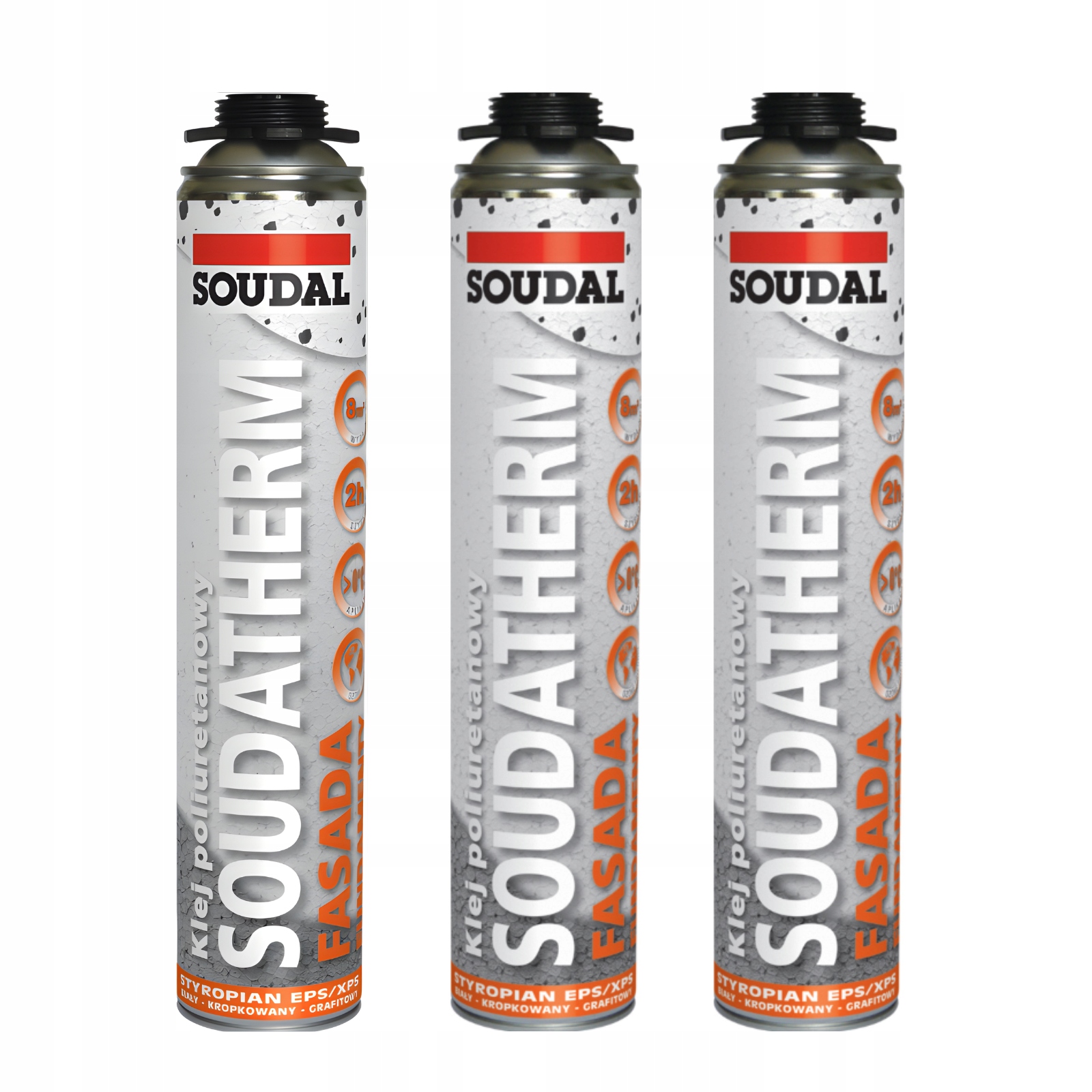 3 x Soudal Klej Do Styropianu Eps/xps Poliuretanowy Soudatherm Fasada 750ml