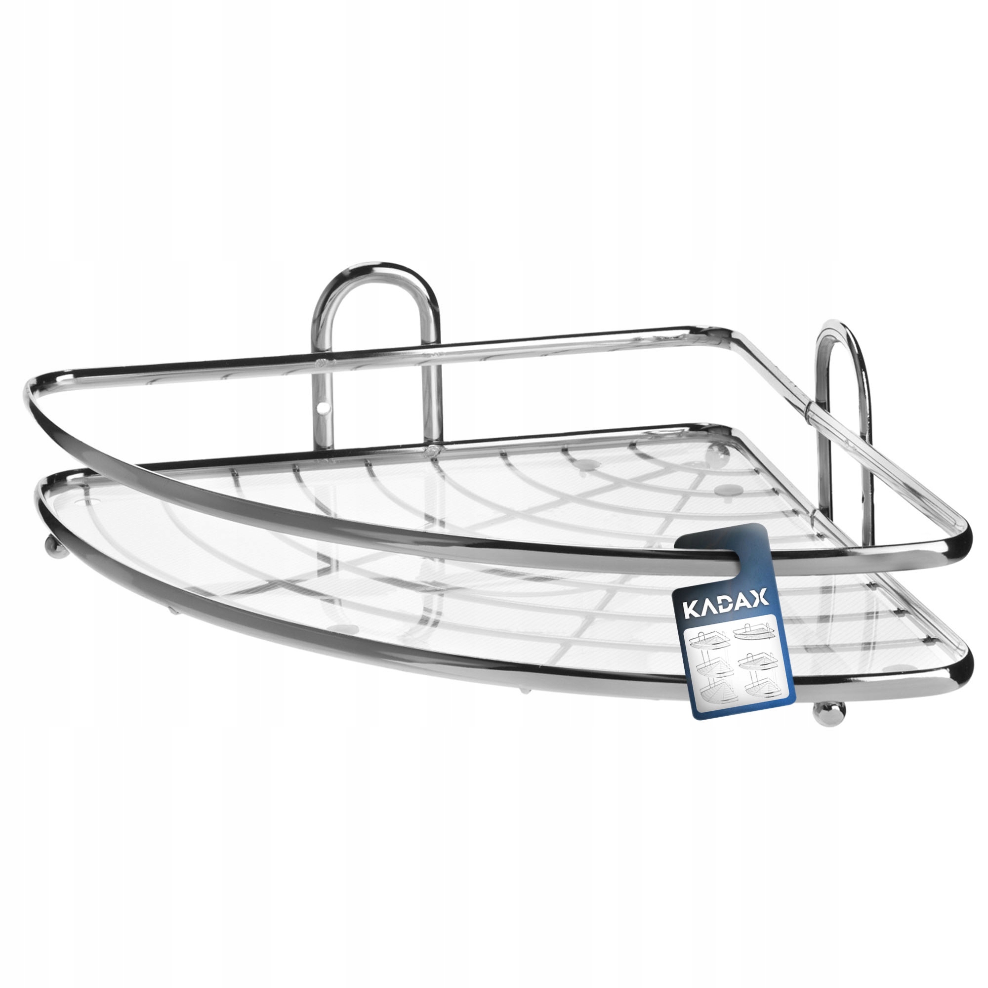 

Półka Narożna Łazienkowa Ścienna 1 Poziom Chrom