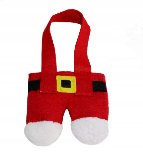 

Spodenki Mikołaja na sztućce na stół wigilijny