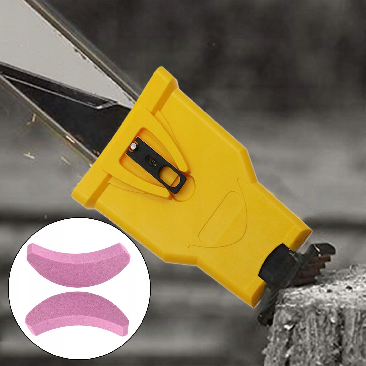 KAMIENNA OSEŁKA DO OSTRZAŁKI PIŁY ŁAŃCUCHOWEJ DWUSTRONNA OSTRZENIE Marka Kraftverk