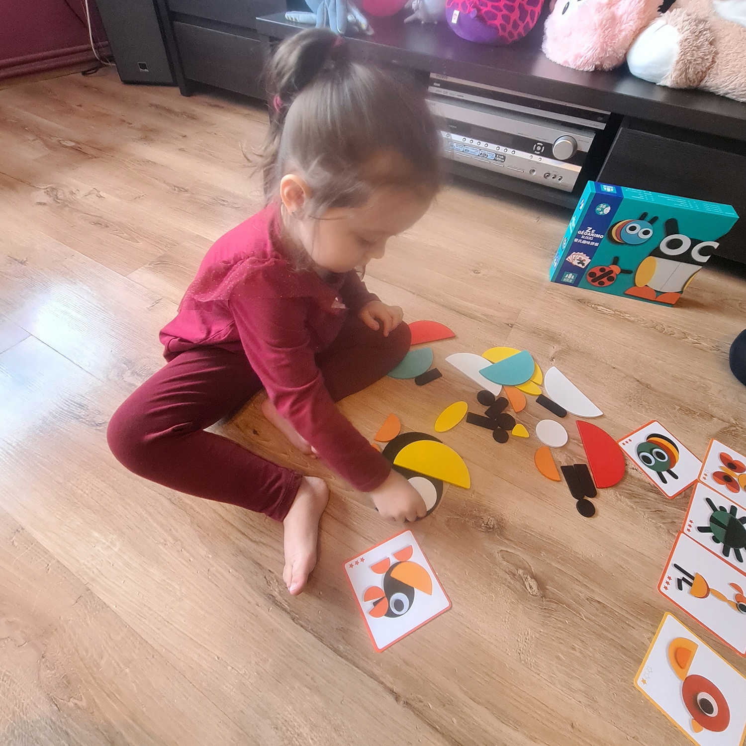 Puzzle Układanka Drewniane Klocki Zabawka Drewniana Gra Mozaika Logiczna Bohater brak