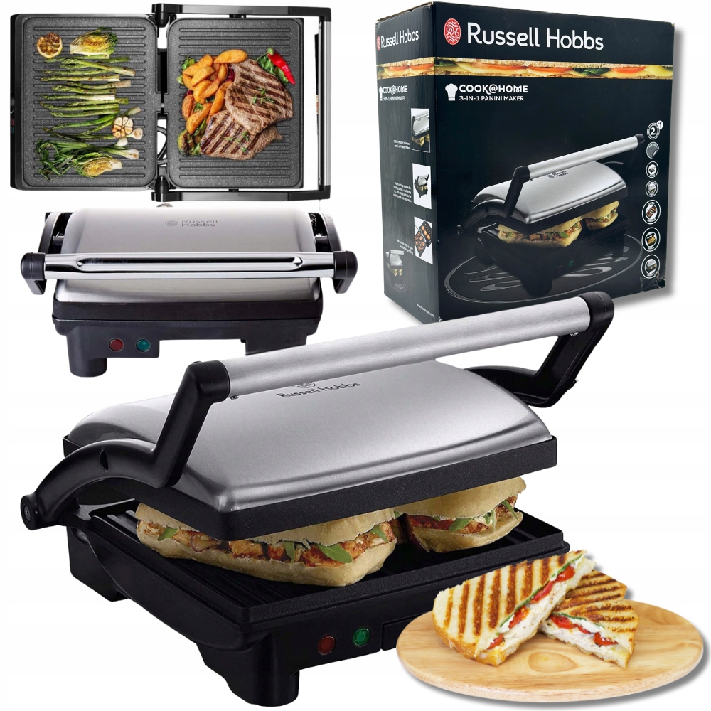 Panini grill elektryczny Russell Hobbs czarny 1960 W