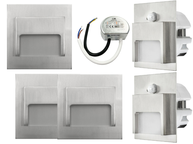 Sada Halogen Led schodišťová lampa 5x senzor