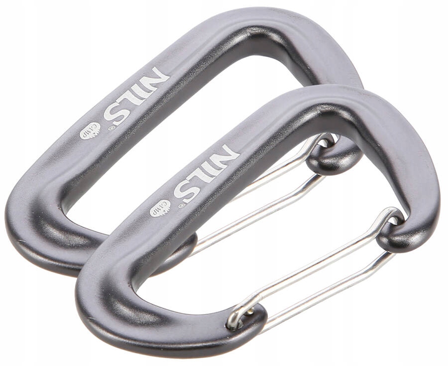 NILS Zestaw 2x Aluminiowy Karabińczyk Turystyczny Udźwig 1200 kg EAN (GTIN) 5907695547238