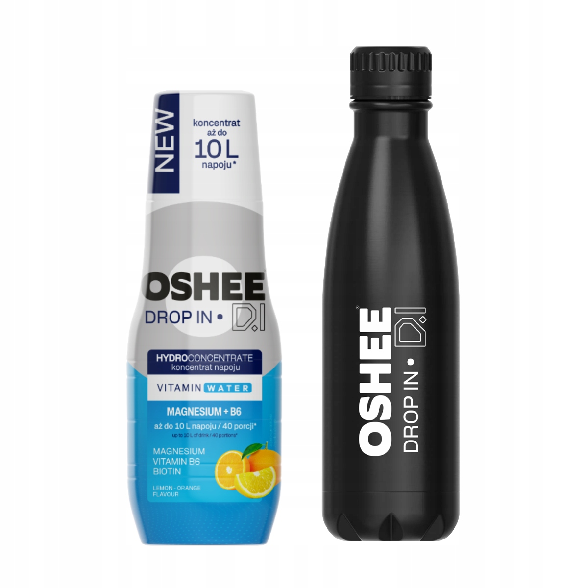 Hydrokoncentrat Oshee Drop In Witaminy i Magnez Bidon termiczny Black