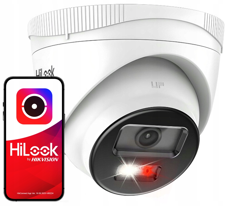 4MPx Ip kamera HiLook Smart Hybrid Light Mikrofón PoE Aplikácia Hikvision