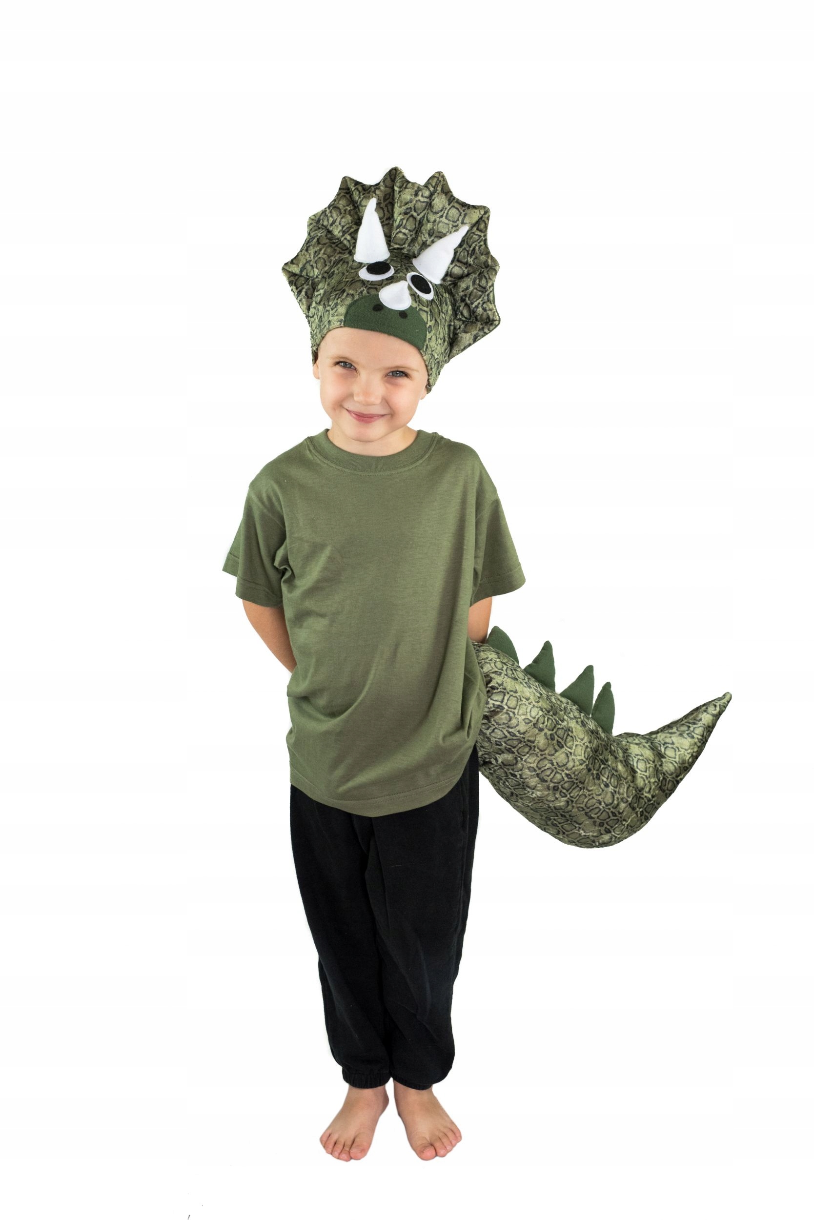Dinozaur Strój Kostium Dinozaur Czapka Dinozaur Ogon Dinozaura