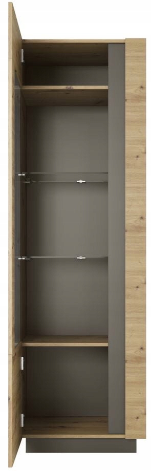 Witryna stojąca szkło salon RALPH 194 Szerokość mebla 60 cm