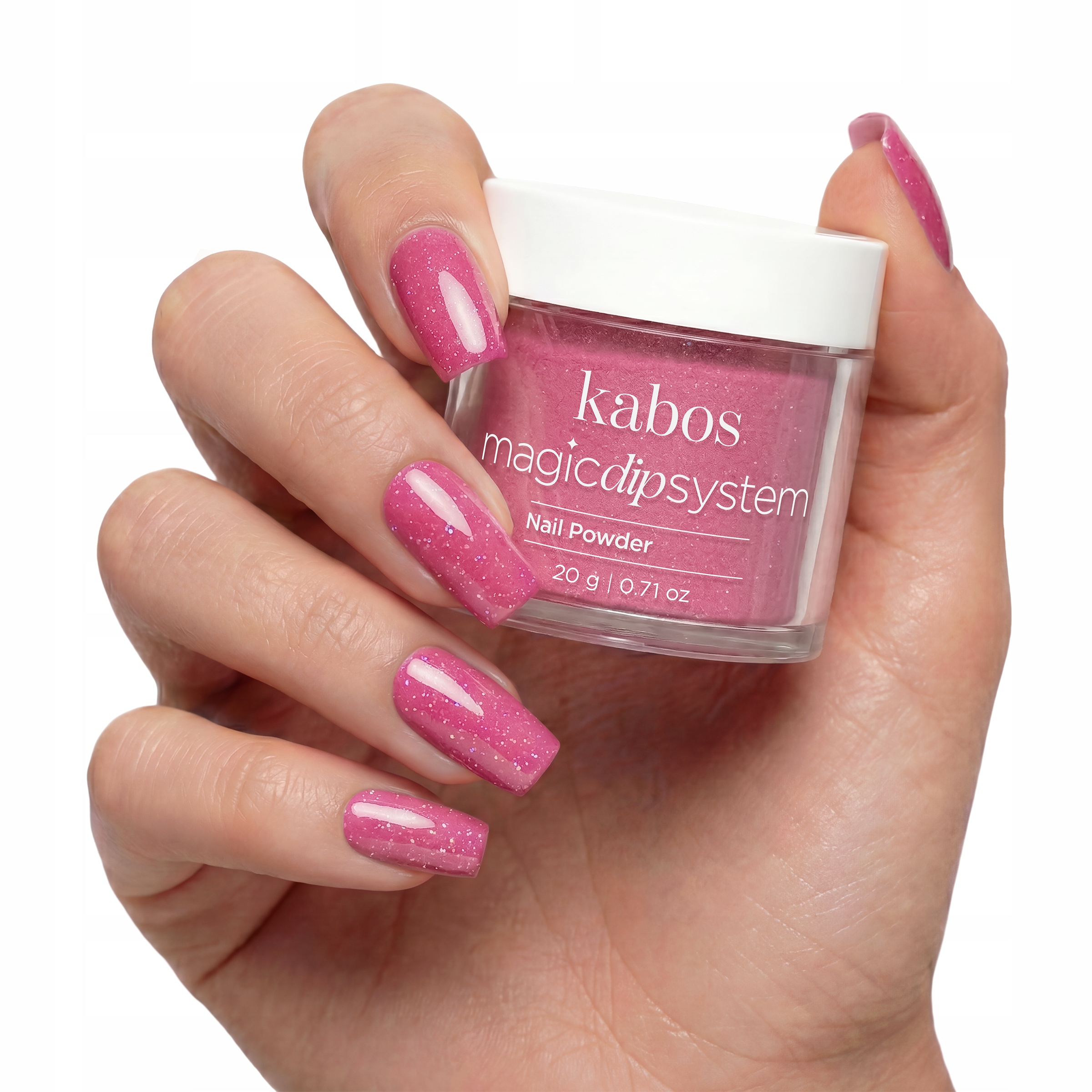 Kabos MDS Proszek do manicure tytanowego różowy 26 Shiny Raspberry 20g