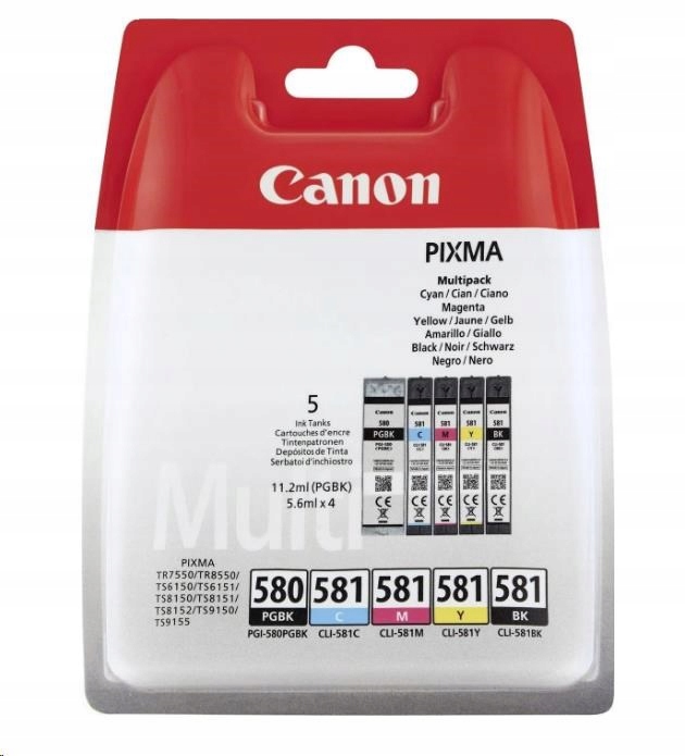 Canon Cartridge PGI-580/ CLI-581 Bk/ Cmyk Multi 2078C007