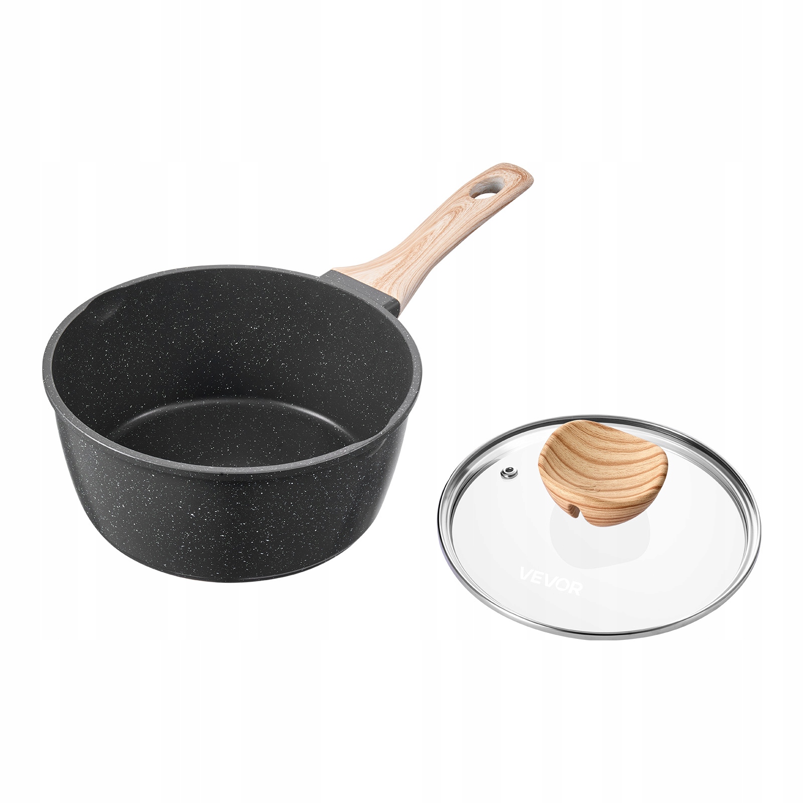 Vevor Rajnica S Nepriľnavým Povrchom 2 37 L So Skleneným Pokryvom