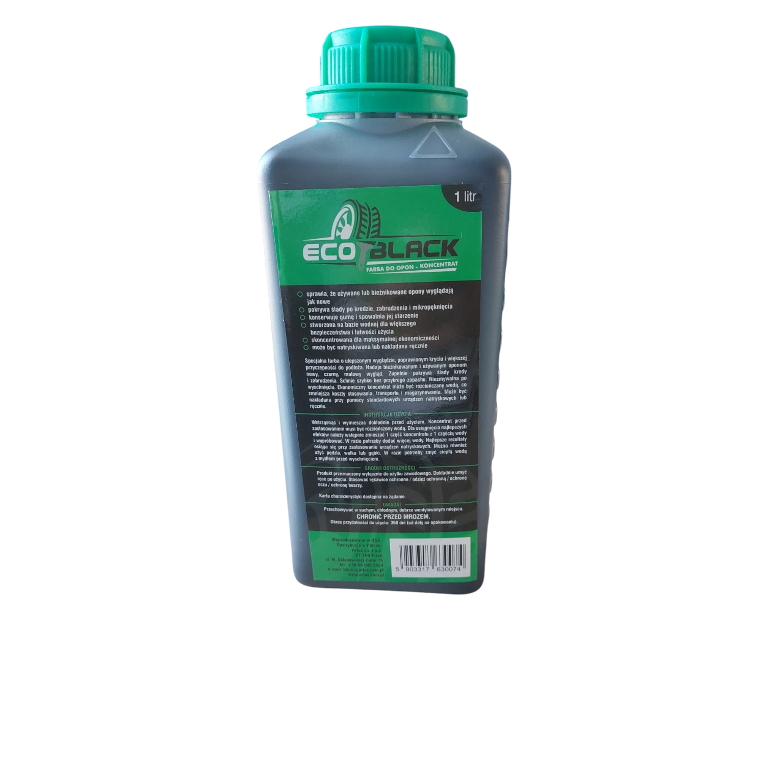 Farba do opon EcoBlack koncentrat 1:1 1l