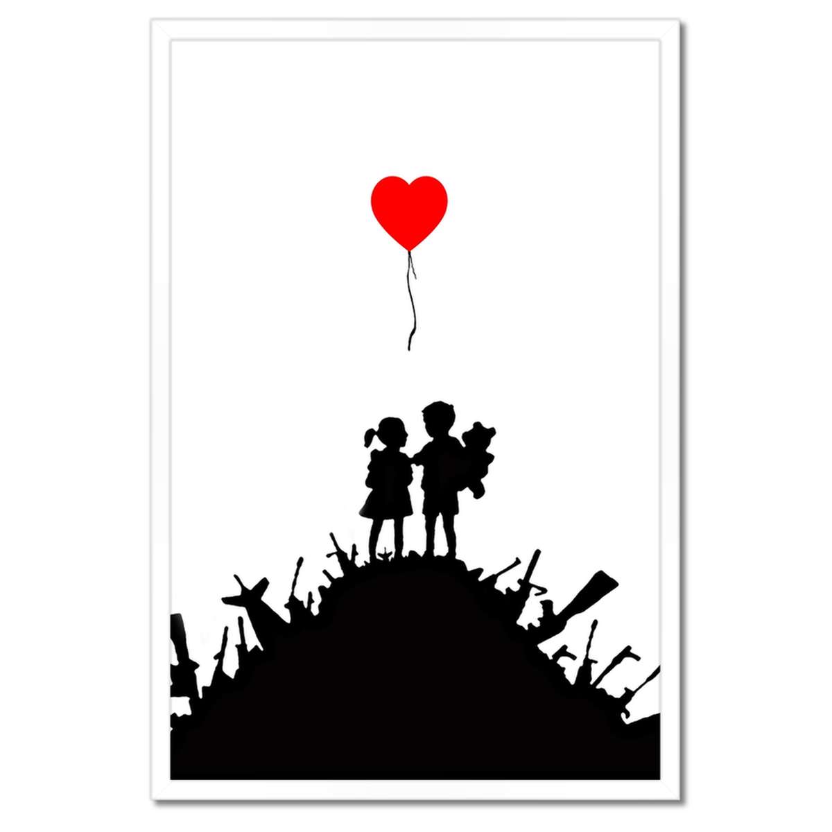 Plakáty v rámu 40x60 Banksy Děti nahoře