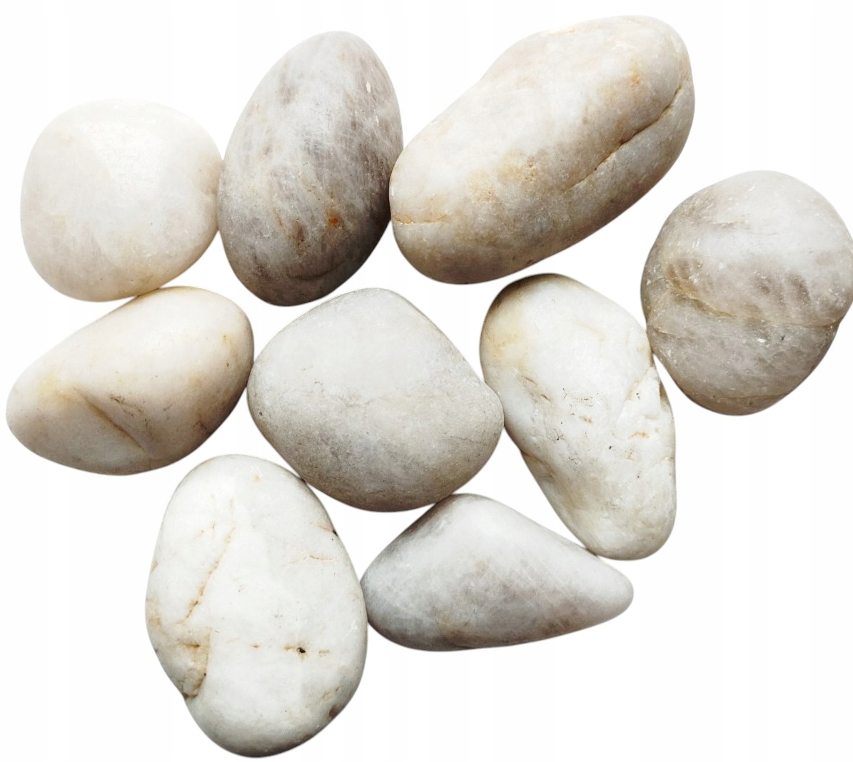 Přírodní Kámen Oblázek Bílý Kalcit Alabaster Bianco Afrika 3-6 cm 24 kg